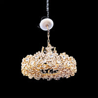 PALWA Gold Plate Brass & SWAROVSKI Crystal 7 Light Bubble Fixture