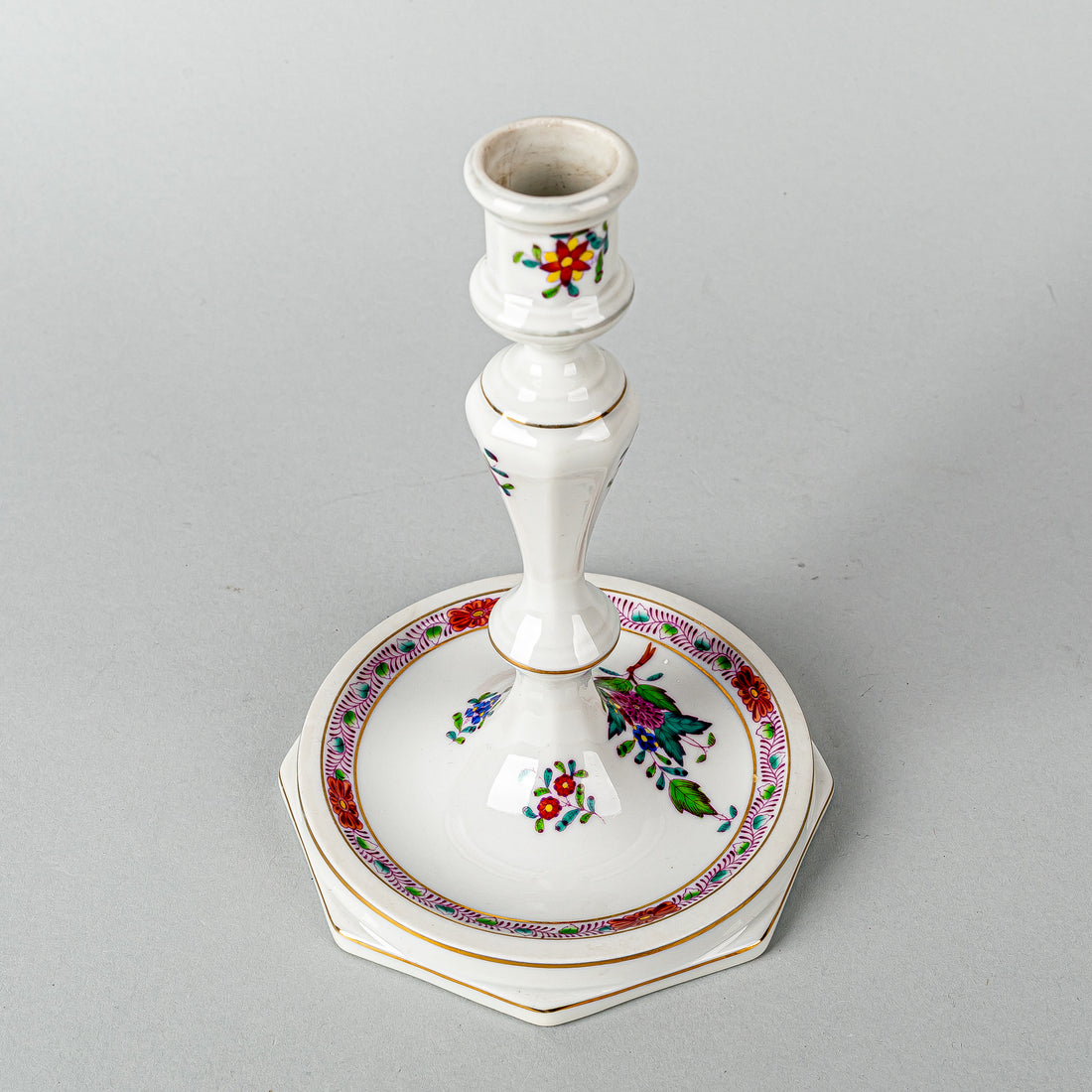 HEREND Chinese Bouquet Full Colour Candlesticks 7917