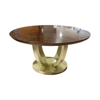 CENTURY Round Table w/Silver Gilt Base