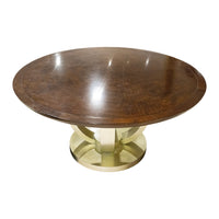 CENTURY Round Table w/Silver Gilt Base