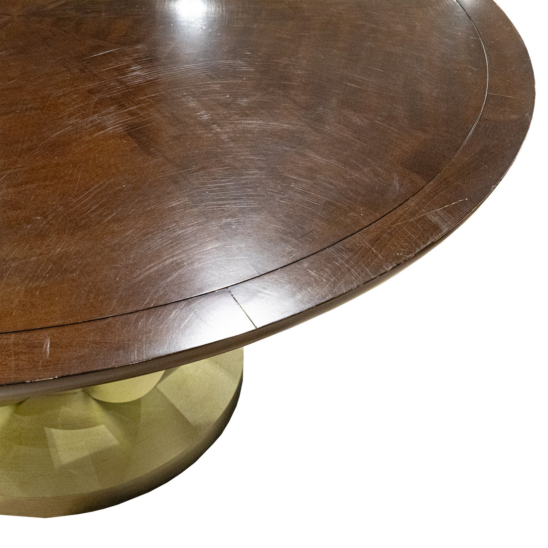 CENTURY Round Table w/Silver Gilt Base