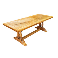Vintage Oak/Chestnut Regence Style Trestle Table