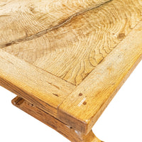 Vintage Oak/Chestnut Regence Style Trestle Table