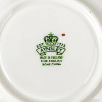 AYNSLEY Cup & Saucer C1033 JA Bailey Cabbage Rose - Orange