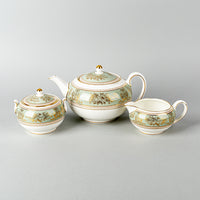 WEDGWOOD Gold Columbia Green Tea Service 5pcs