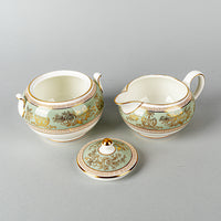 WEDGWOOD Gold Columbia Green Tea Service 5pcs