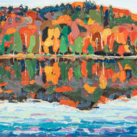 Peter Mills (Canadian) "Autumn Shoreline" Acrylic On Board