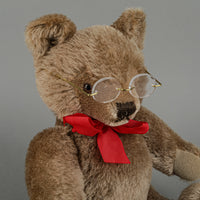 STEIFF Brown Mohair Teddy Bear With Glasses