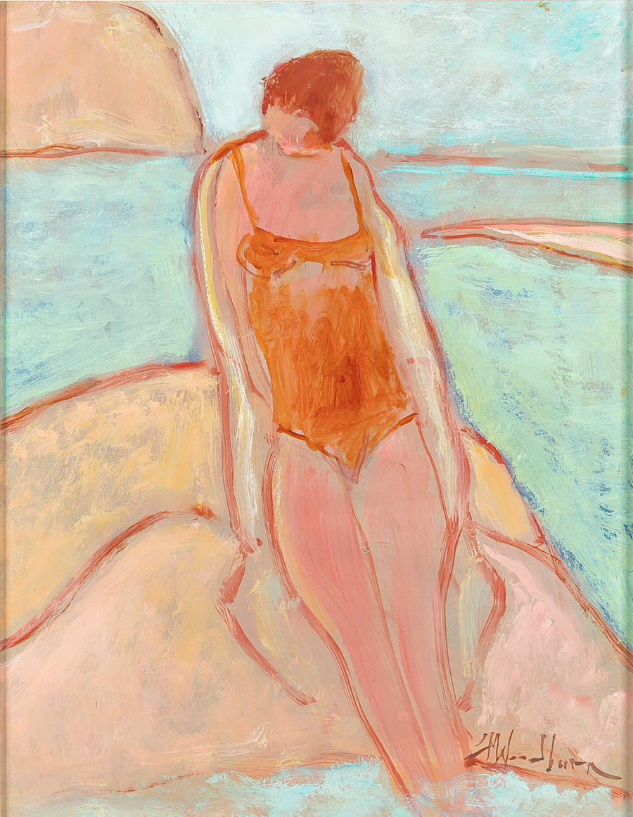 Susan Mclean Woodburn (Canadian 20th C) Bather-Georgian Bay