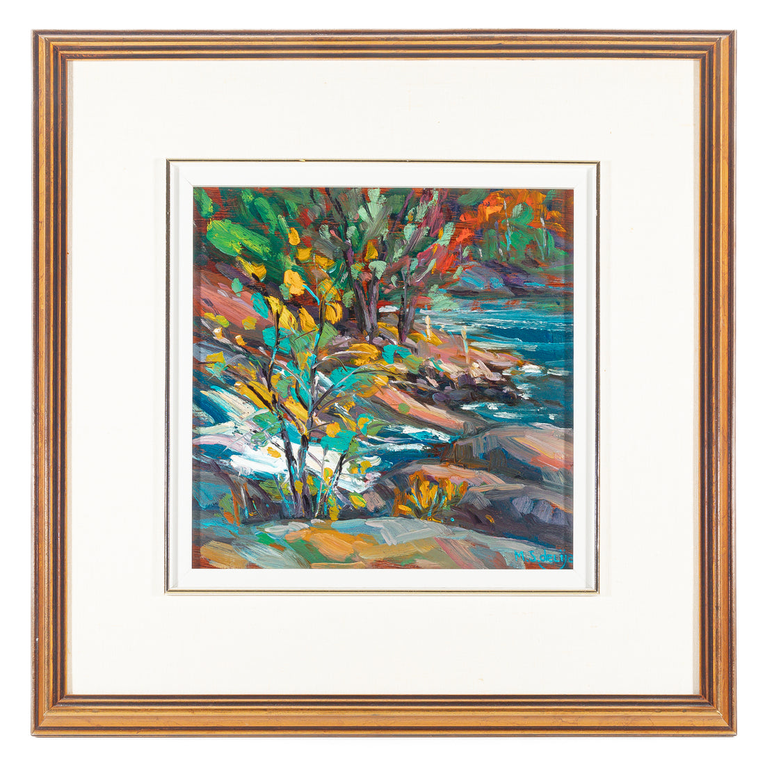 Mel Delija (Canadian 20th C) "Bala Falls" Oil On Board