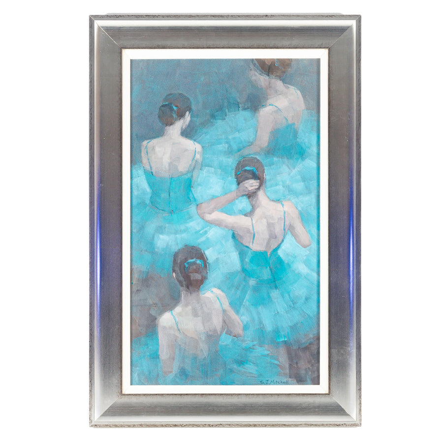 Steve Mitchell (English 20th C) "Ballerinas In Blue"