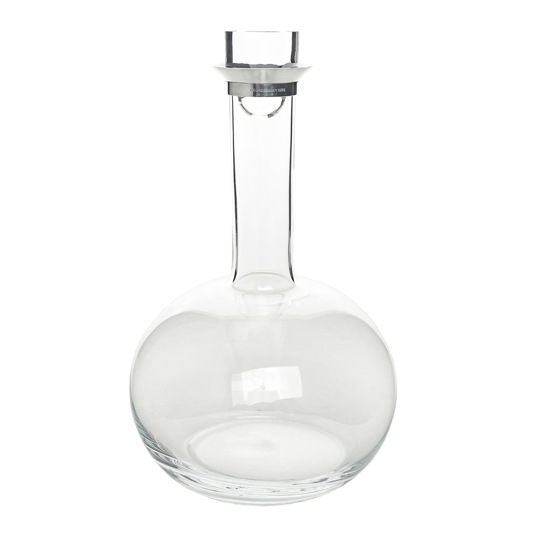GEORG JENSEN Ole Palsby Sterling Collar Crystal Decanter