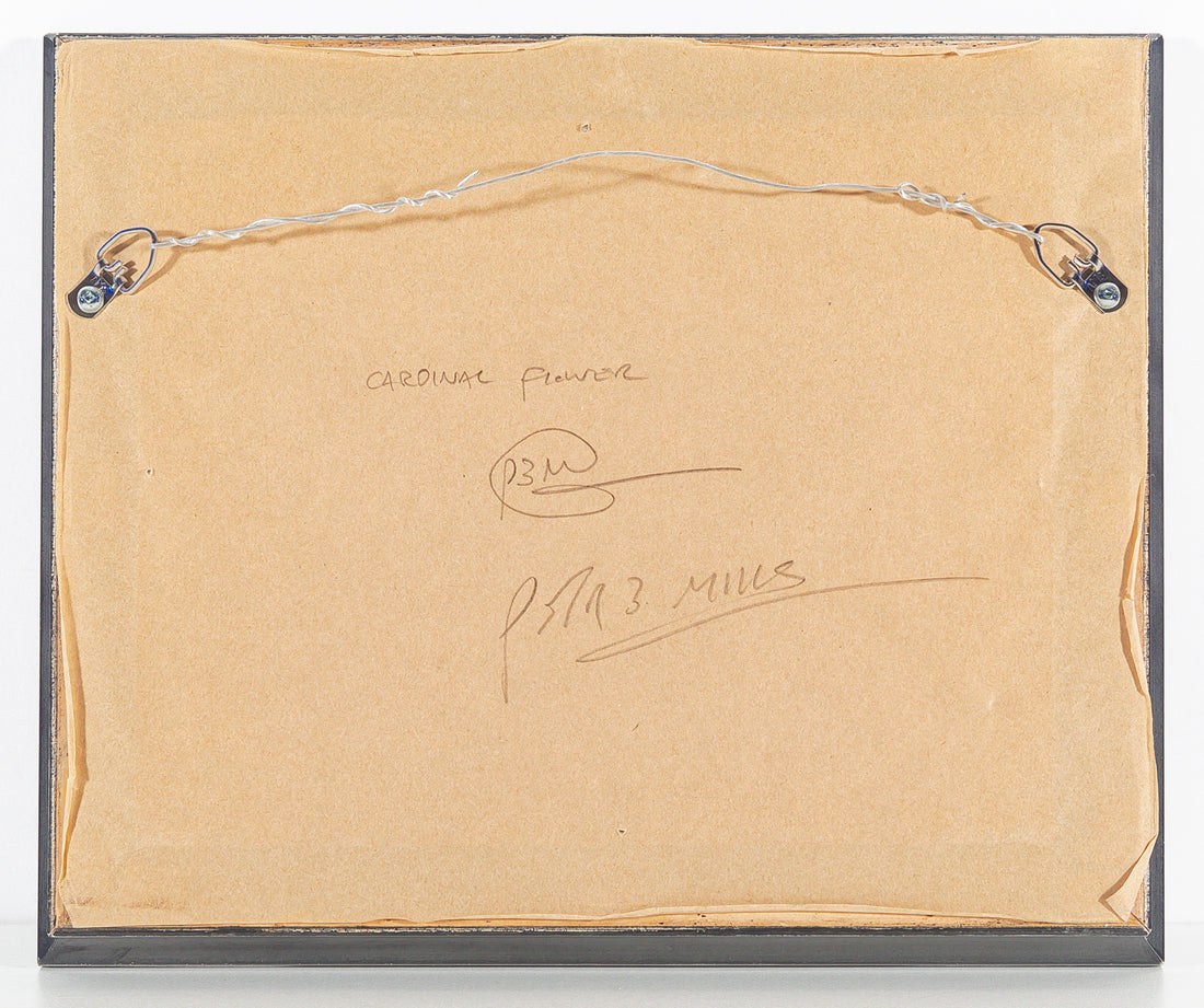 Peter Mills (Canadian) "Cardinal Flower" Acrylic On Board