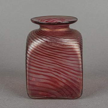 ROBERT HELD ART GLASS Iridescent Square Pot