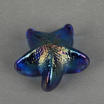 ROBERT HELD ART GLASS Iridescent Starfish Paperweight