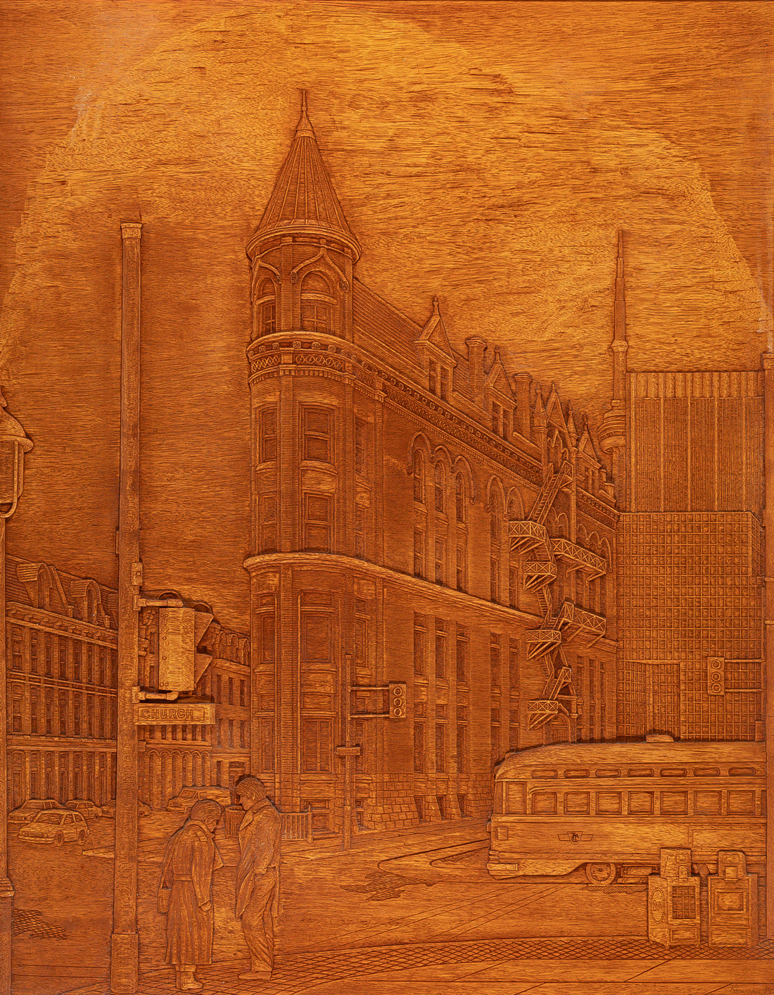 Kim Murray (Canadian 20th C)   "Toronto - The Old & The New"