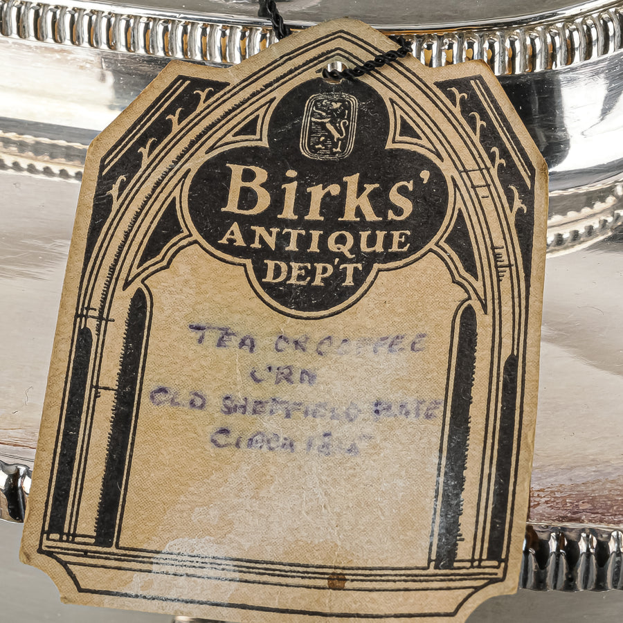 BIRKS Antique Sheffield Silver Plate Samovar