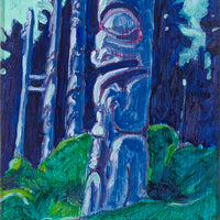 Robert Francis Michael McInnis (Canadian 1942) "Totems At Midnight"