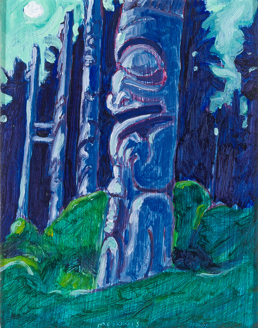 Robert Francis Michael McInnis (Canadian 1942) "Totems At Midnight"