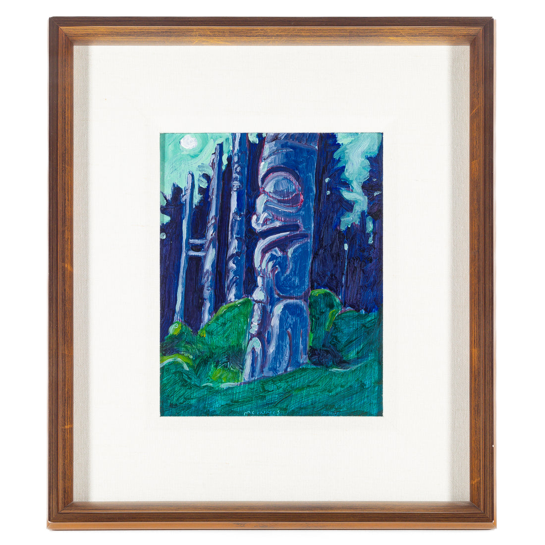 Robert Francis Michael McInnis (Canadian 1942) "Totems At Midnight"