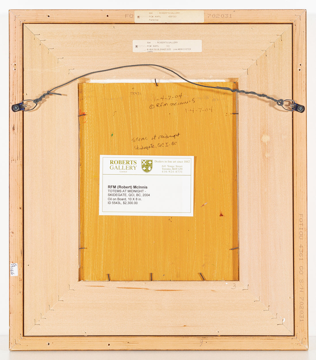 Robert Francis Michael McInnis (Canadian 1942) "Totems At Midnight"