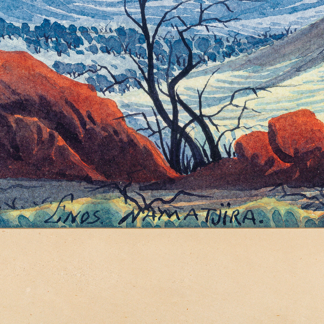 Enos Namatjira (Aboriginal Australian 1920-1960) Untitled