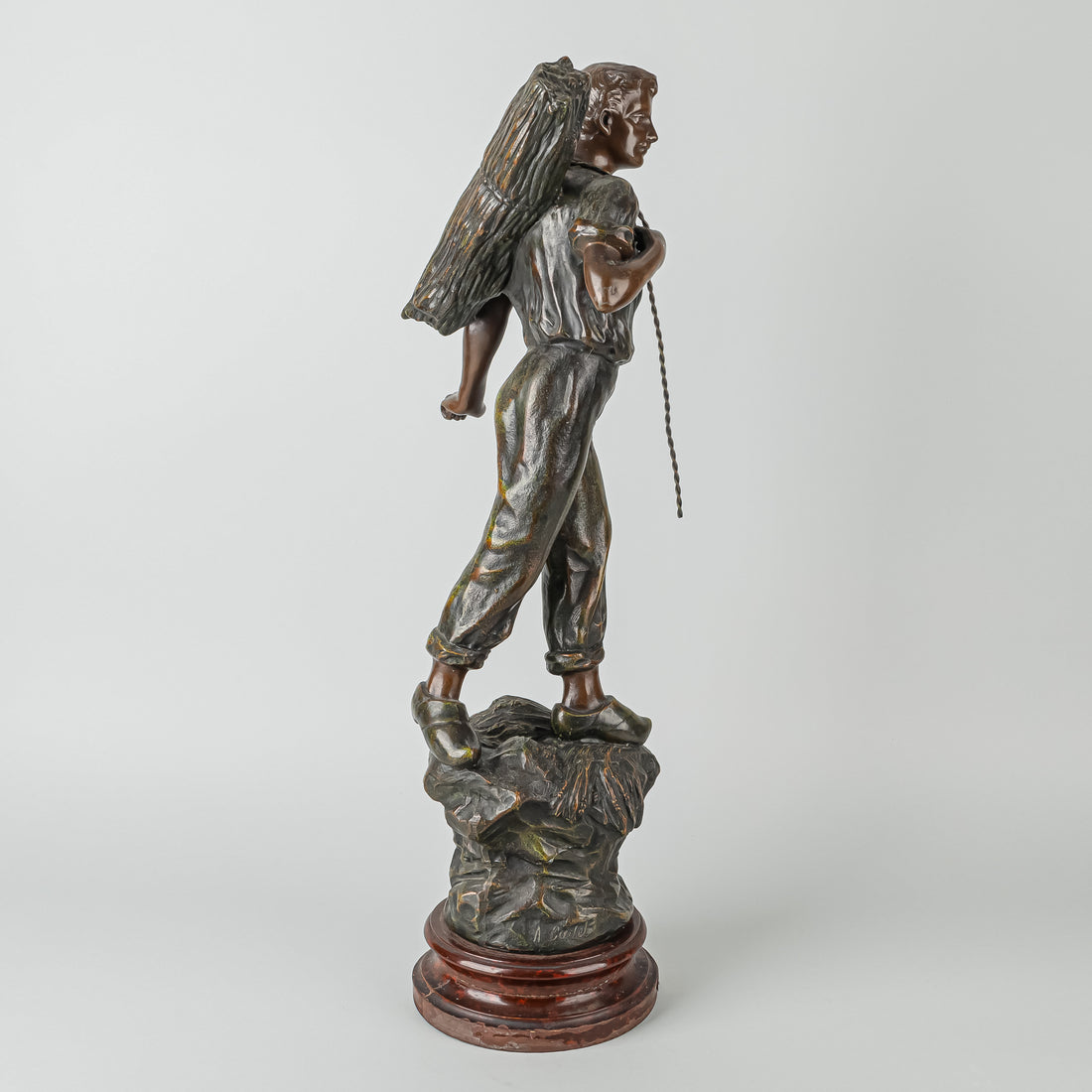 After Adrien Gaudez (French 19th C) "Bergere" & "Bucheron"