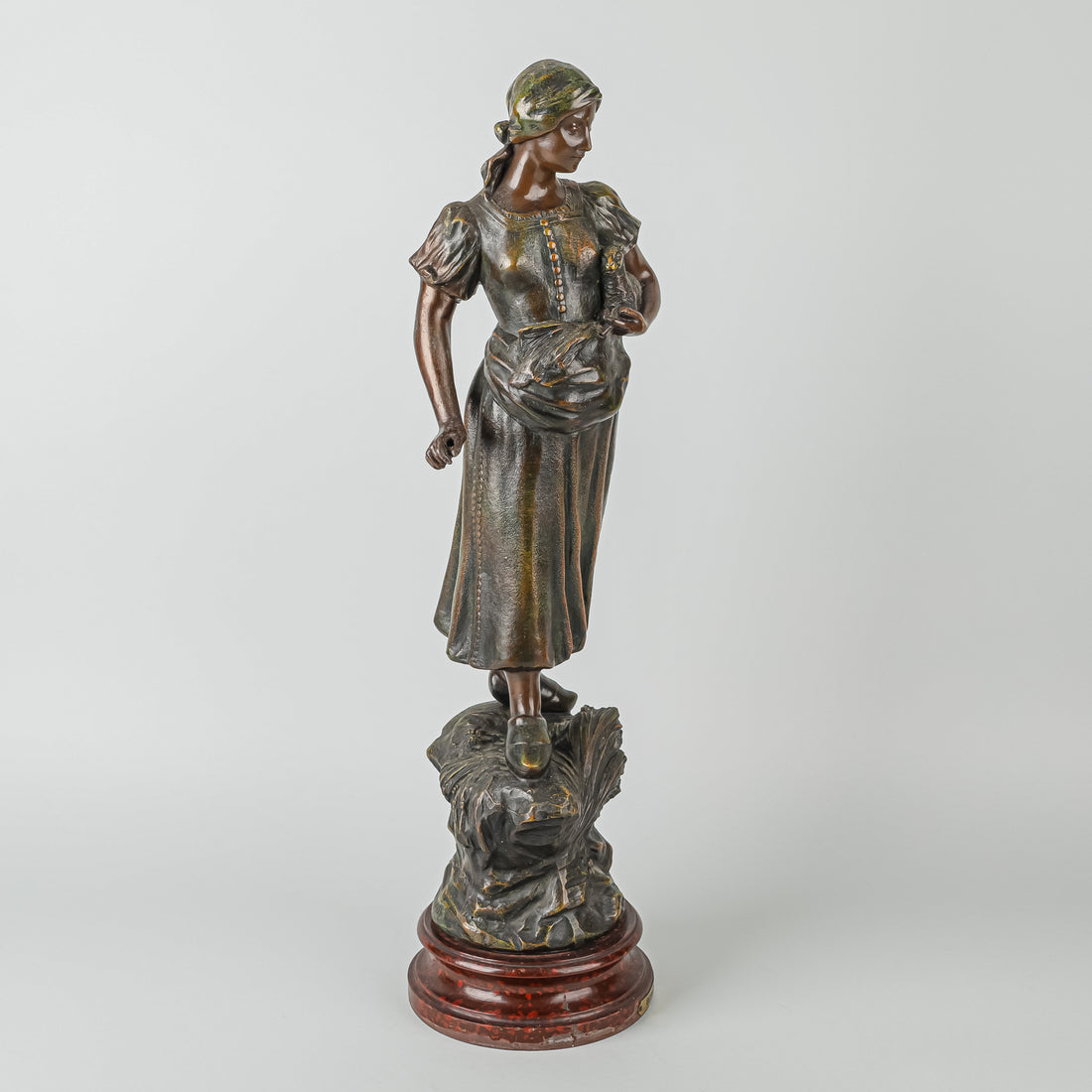 After Adrien Gaudez (French 19th C) "Bergere" & "Bucheron"