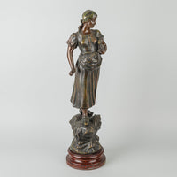After Adrien Gaudez (French 19th C) "Bergere" & "Bucheron"