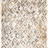BALAJI Cowhide Patchwork Rug Peacock Design