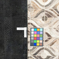 BALAJI Cowhide Patchwork Rug Peacock Design