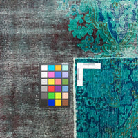 Hand Knotted Wool Distressed And Over-dyed Kerman Style Rug