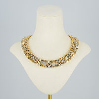 CINER 18K Gold Plated Repeated Abstract Design Collar Necklace