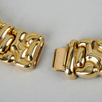 CINER 18K Gold Plated Repeated Abstract Design Collar Necklace