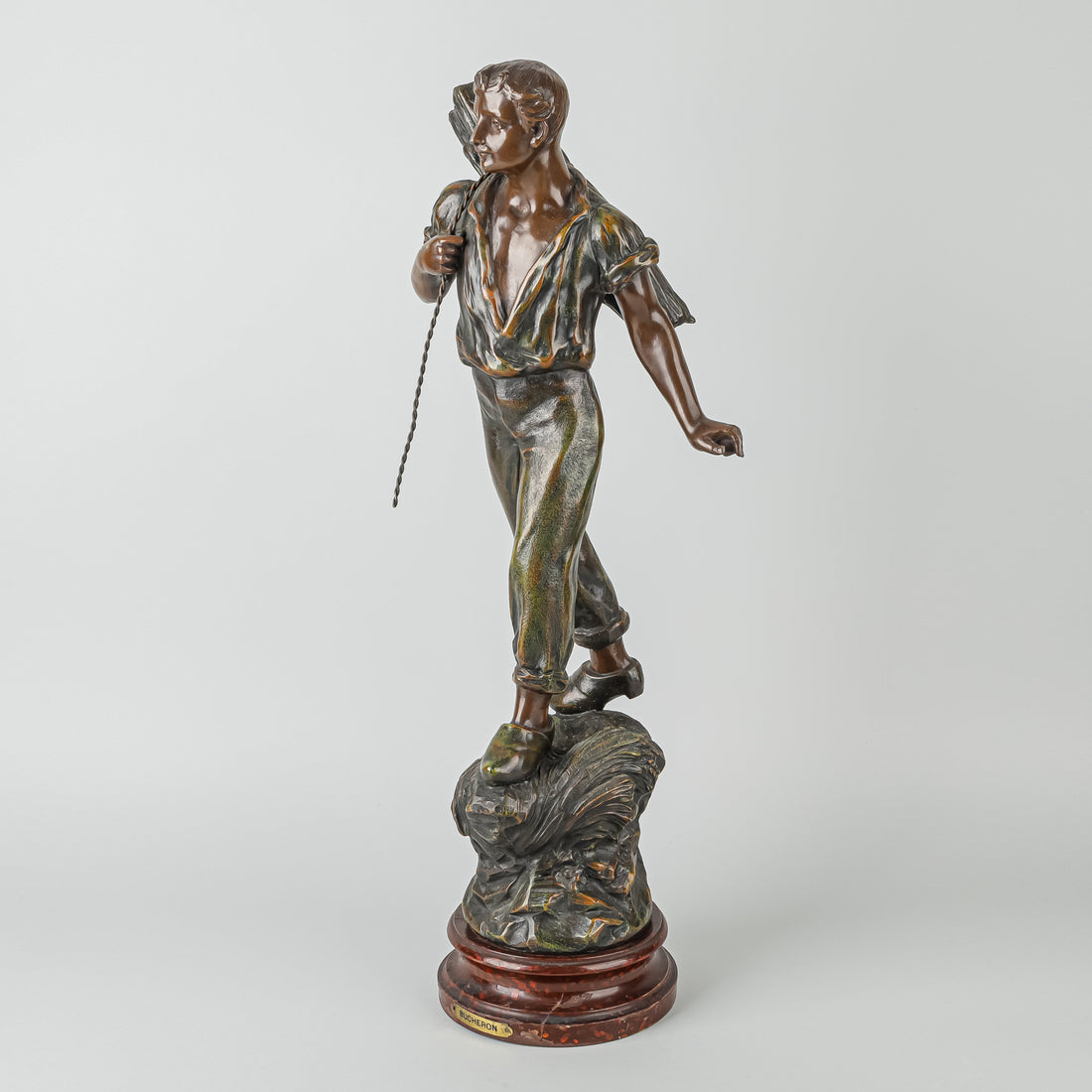 After Adrien Gaudez (French 19th C) "Bergere" & "Bucheron"