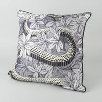 FORNASETTI Peccato Original Snake Motif Silk Pillow