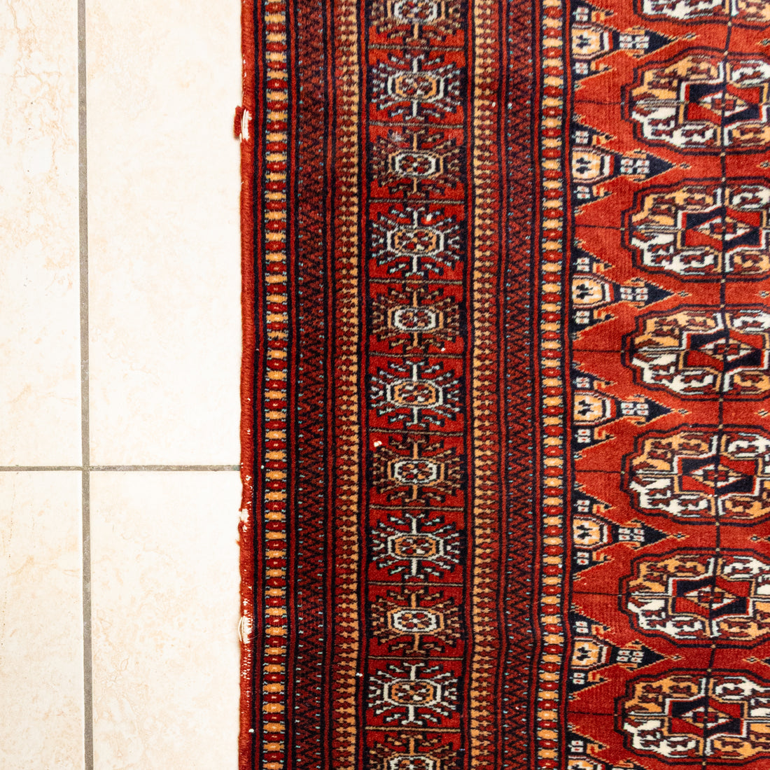 Hand Knotted Fine Bokhara Style Rug