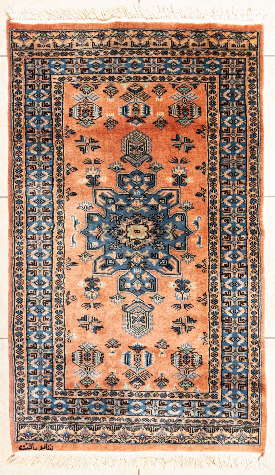 Hand Knotted Wool Naqsha Rug
