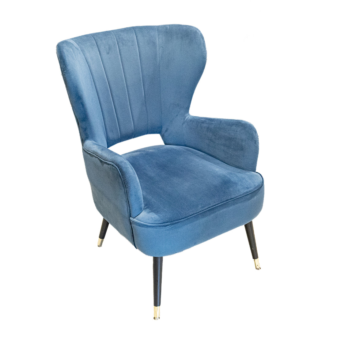 PAIR Blue Upholstered Arm Chairs
