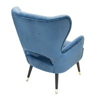 PAIR Blue Upholstered Arm Chairs