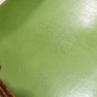 PAIR Vintage Wooden Office Chair With Green Vinyl Nail-head Upholstery