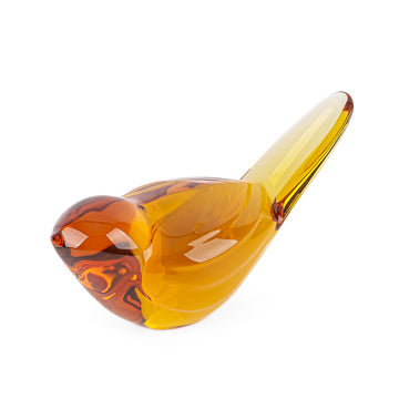 BACCARAT Figurine Oiseau/Titi Bird Amber