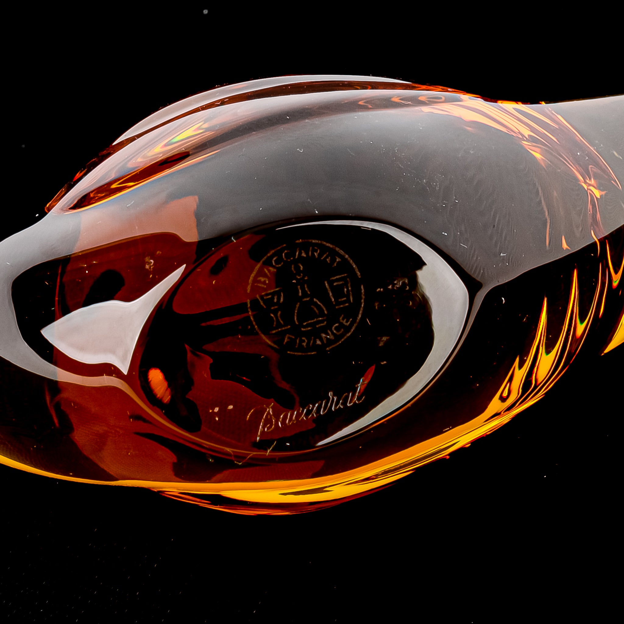 BACCARAT Figurine Oiseau/Titi Bird Amber - Around The Block