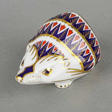 ROYAL CROWN DERBY Paperweight Hedgehog L4.25" No Date Mark
