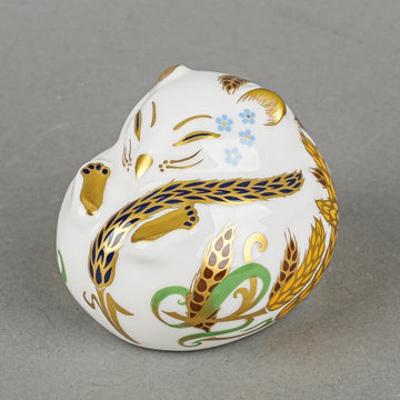 ROYAL CROWN DERBY Paperweight Sleeping Dormouse