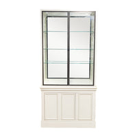 ROCHE BOBOIS Beige Glaze Display Case With Cupboards