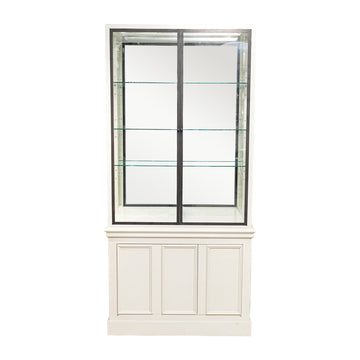 ROCHE BOBOIS Beige Glaze Display Case With Cupboards