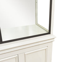 ROCHE BOBOIS Beige Glaze Display Case With Cupboards