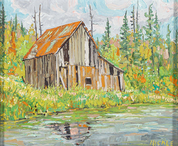 Lawrence Nickel (Canadian 1931-2014)"Barn By Pickerel Creek"