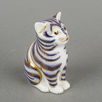 ROYAL CROWN DERBY Paperweight Sitting Kitten